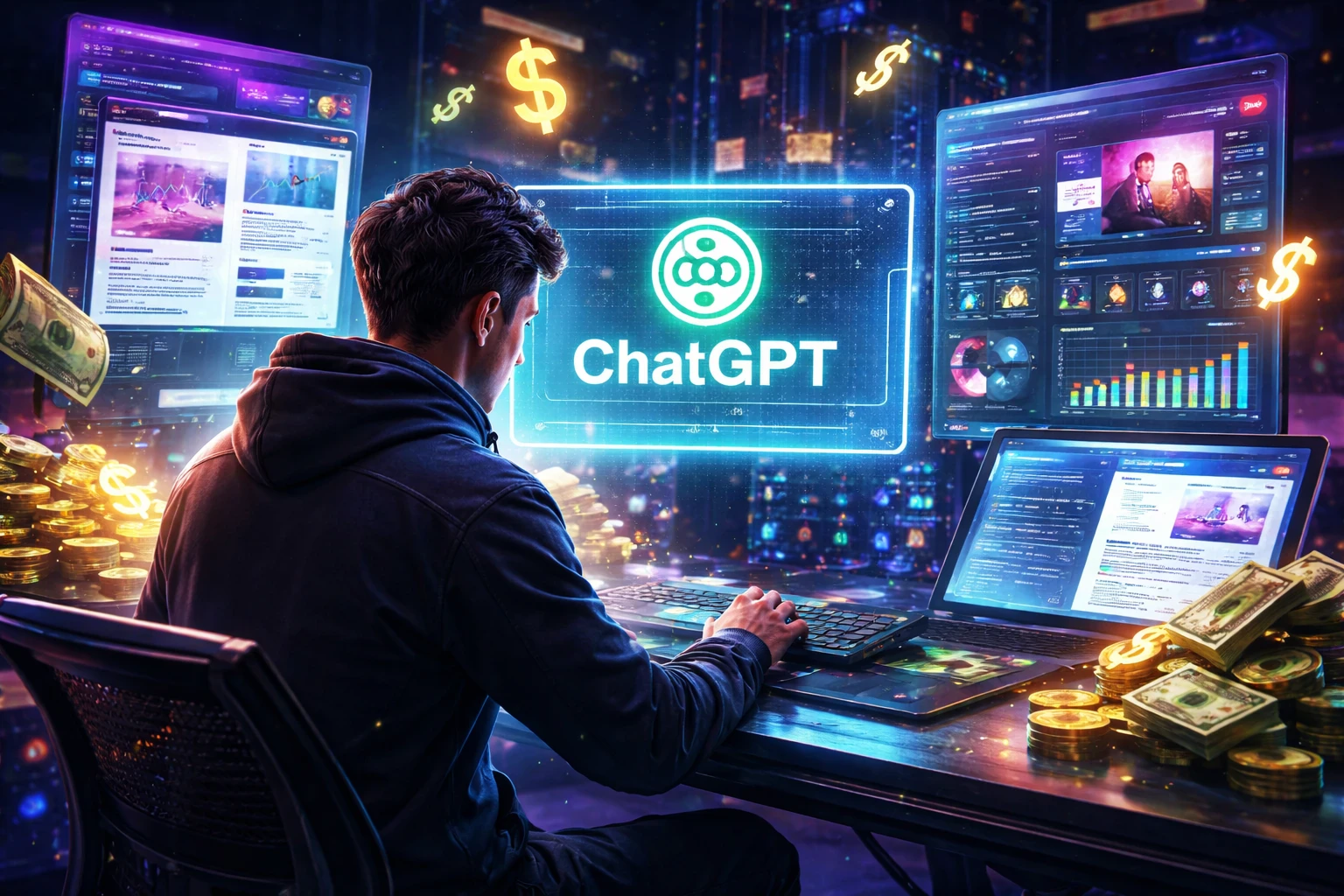 image about 💰 كيف تربح من ChatGPT في 2026 (دليل احترافي لتحقيق دخل حقيقي من الإنترنت بدون رأس مال)