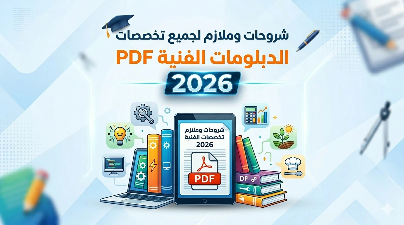 image about شروحات وملازم لجميع تخصصات الدبلومات الفنيه pdf2026