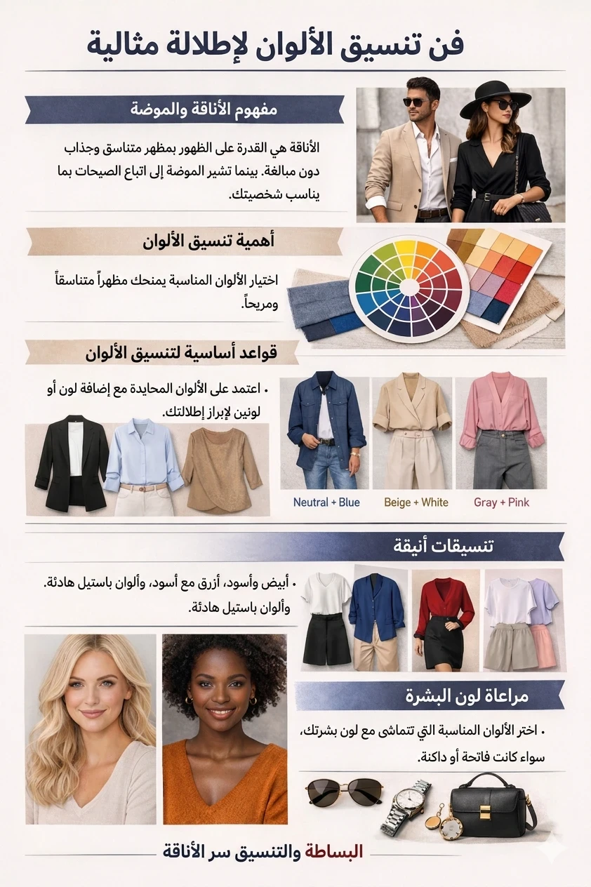 image about فن تنسيق الألوان لإطلالة مثالية