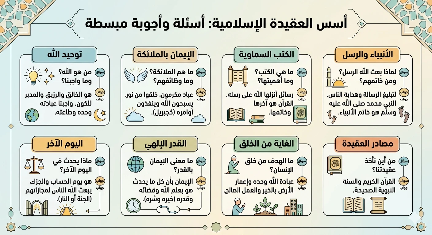 image about اهم المفاهيم والأسئله التى يسأل عنها الجميع فى العقيدة الاسلاميه 