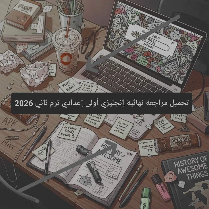 image about 📘 تحميل مراجعة نهائية إنجليزي أولى إعدادي ترم ثاني 2026 PDF مجانًا – أقوى ملزمة شاملة لجميع أجزاء المنهج