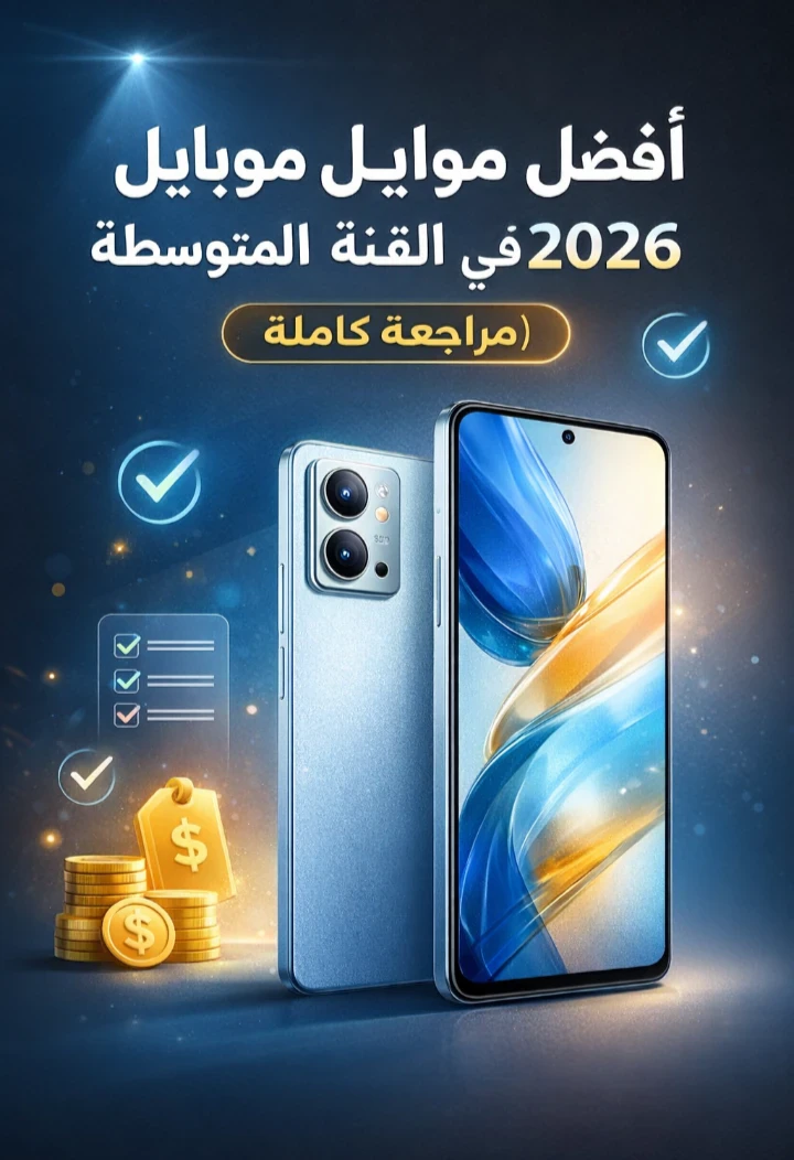 image about أفضل موبايل في الفئة المتوسطة لعام 2026 (مراجعة كاملة)