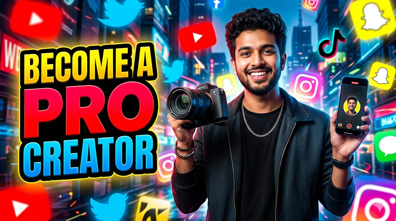 image about كيف تصبح صانع محتوى محترف وتحقق آلاف المشاهدات على يوتيوب والسوشيال ميديا (دليل شامل 2026)