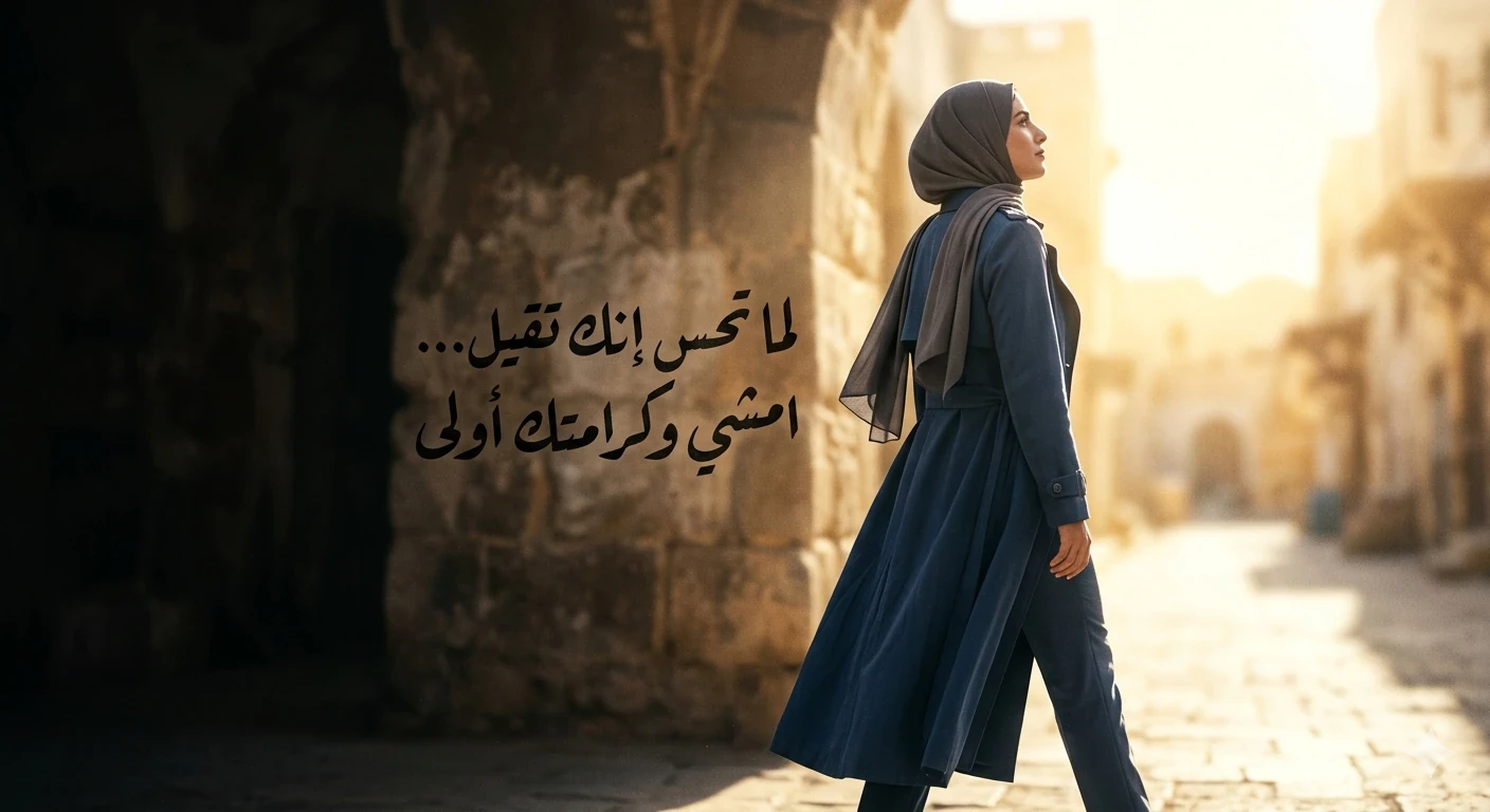 image about لما تحس إنك تقيل… امشي وكرامتك أولى  (دليل القوة وتقدير الذات)