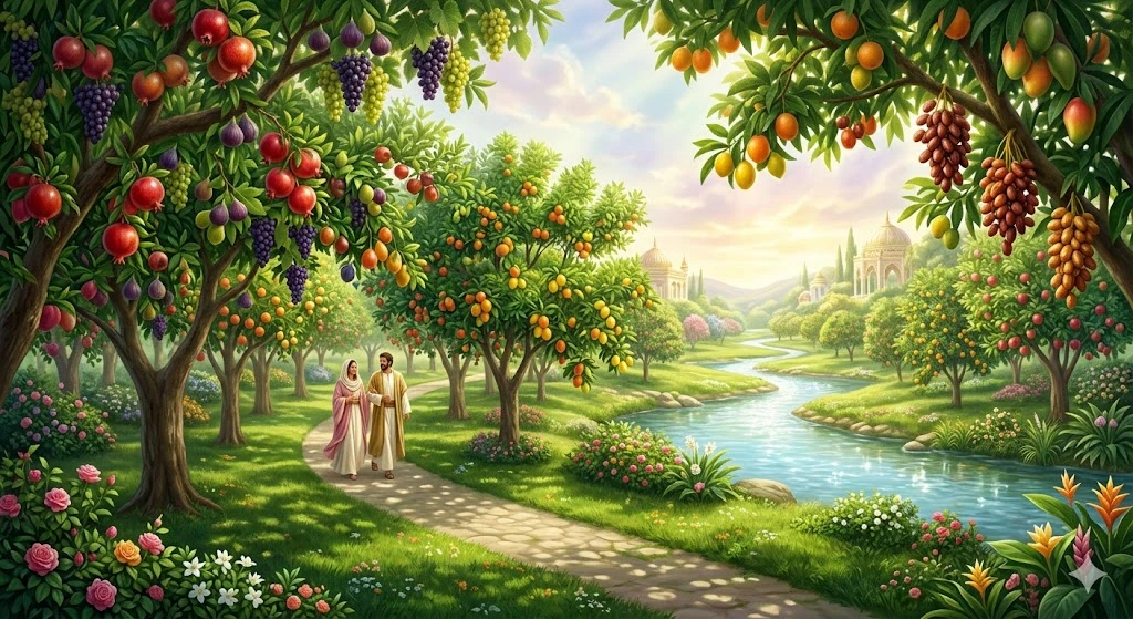 image about وصف الجنة كما ورد في القرآن والسنة