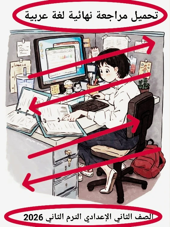 image about 🔥 تحميل مراجعة نهائية لغة عربية الصف الثاني الإعدادي الترم الثاني 2026 PDF برابط مباشر (أقوى ملخص شامل)