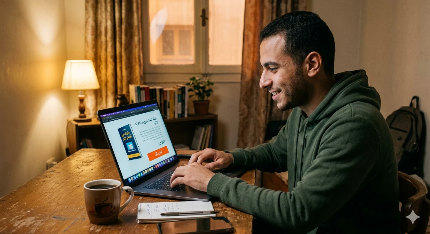 image about دليل عملي: تجربتي في بيع منتج رقمي بدون خبرة (خطوات تفصيلية من الفكرة لأول عملية بيع)