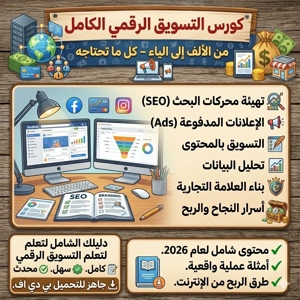 image about اساسيات التسويق الإلكتروني والماركتينج