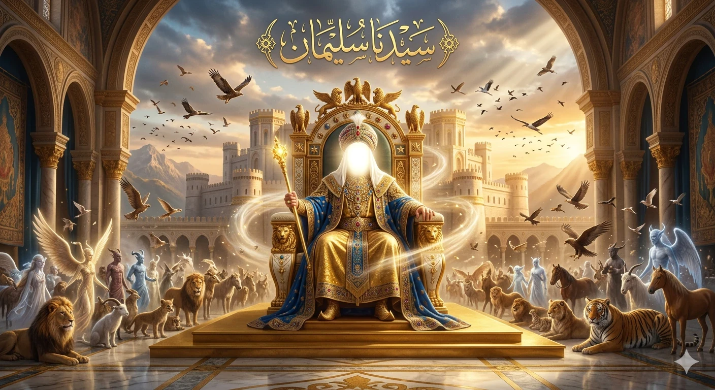 image about ✨ أسرار مُلك لا يُضاهى: قصة سيدنا سليمان الذي سخّر الله له الرياح والجن ✨