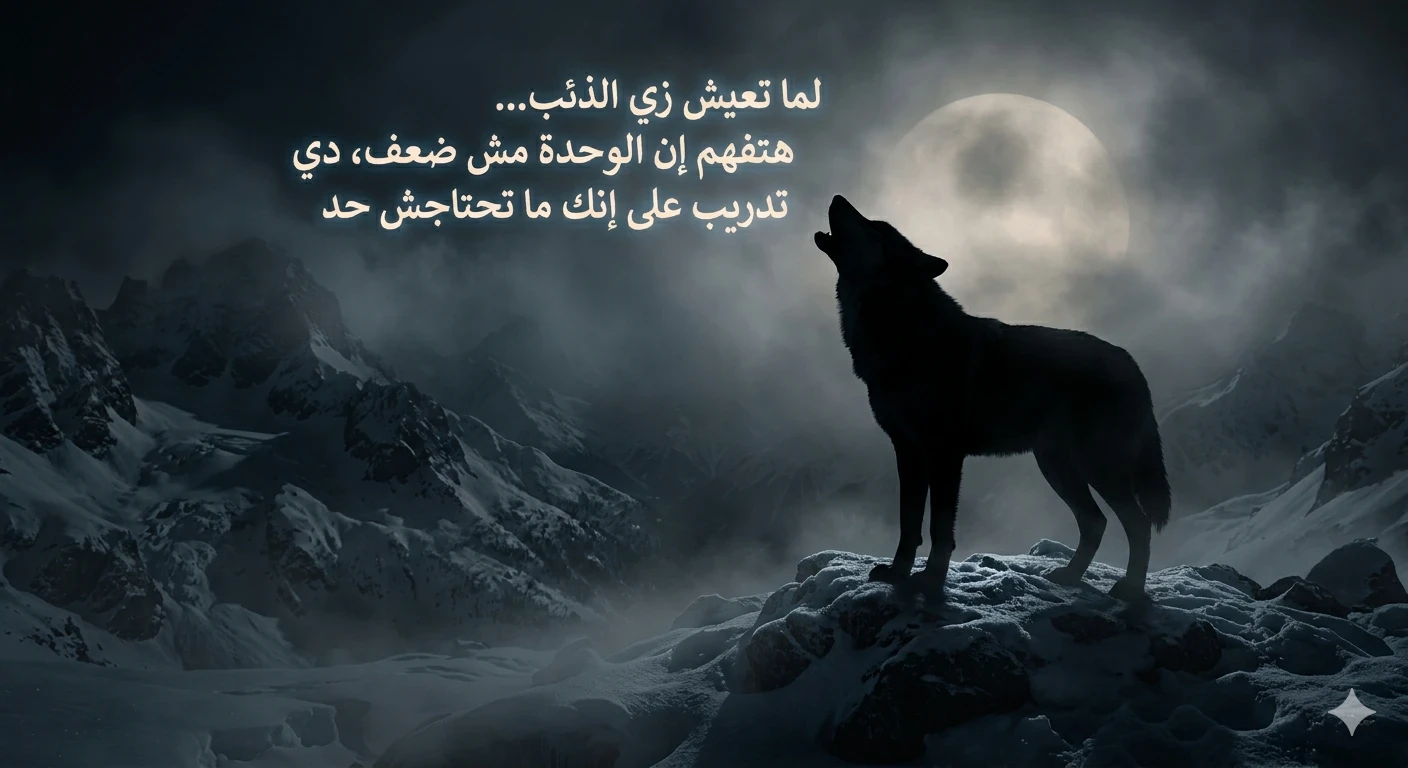 image about لما تعيش زي الذئب… هتفهم إن الوحدة مش ضعف، دي تدريب على إنك ما تحتاجش حد