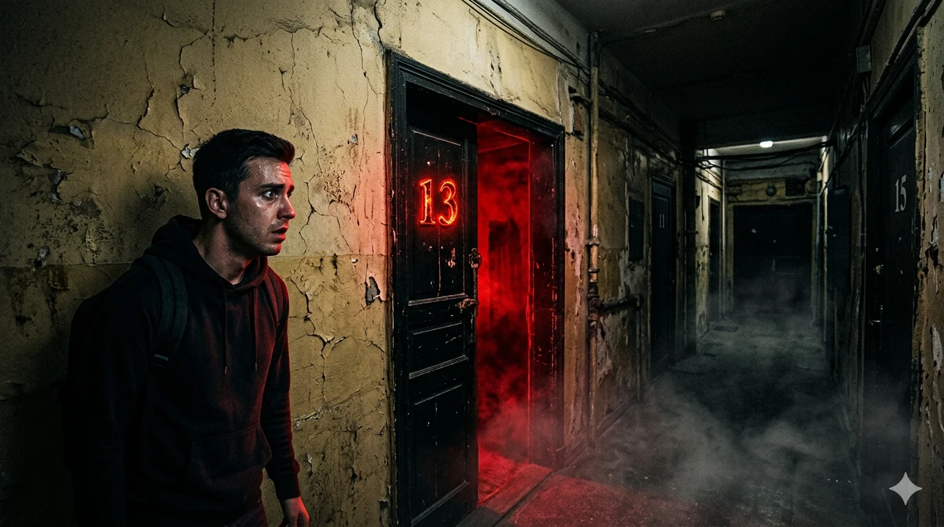 image about الرعب باب شقة رقم 13 – السر الذي لا يجب فتحه🎬😱☠️