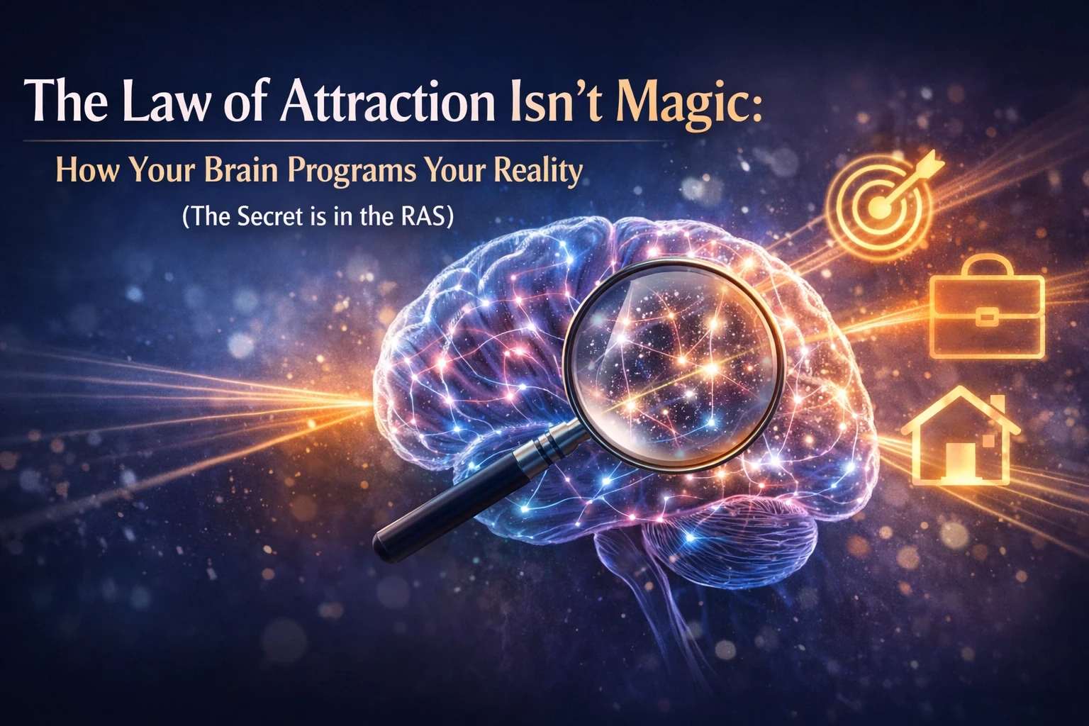 image about قانون الجذب ليس سحراً: كيف يبرمج دماغك واقعك (السر في نظام RAS)