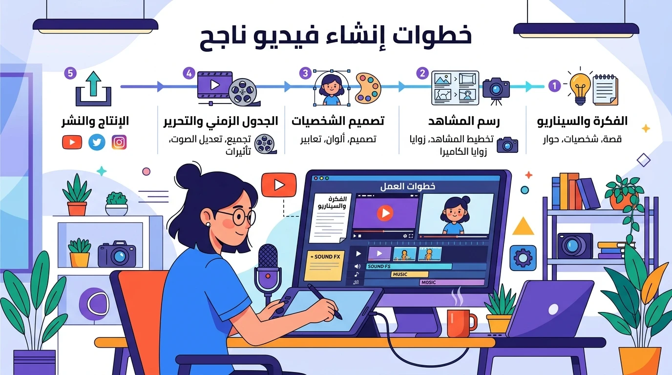 image about صناعة فيديو كامل بالذكاء الاصطناعي في دقائق! الأدوات التي يستخدمها المحترفون في 2026