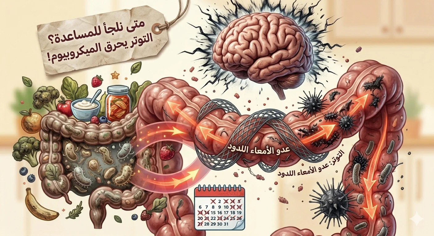 image about دماغك في بطنك! السر الحقيقي وراء القلق والمزاج السيء (دليل 2026)