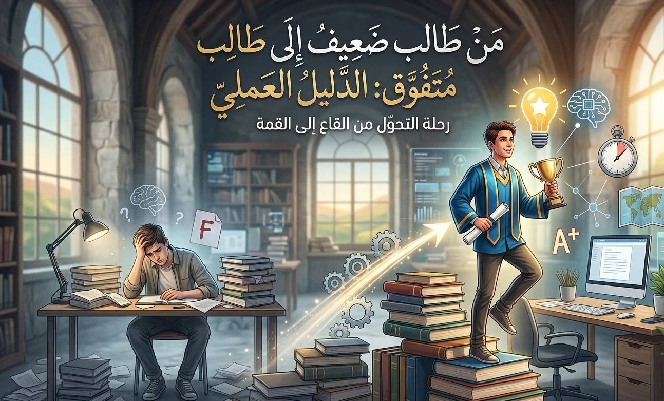 image about كيف تتحول من طالب ضعيف إلى طالب متفوق وقوي: خطة ثلاثين يوماً مجربة