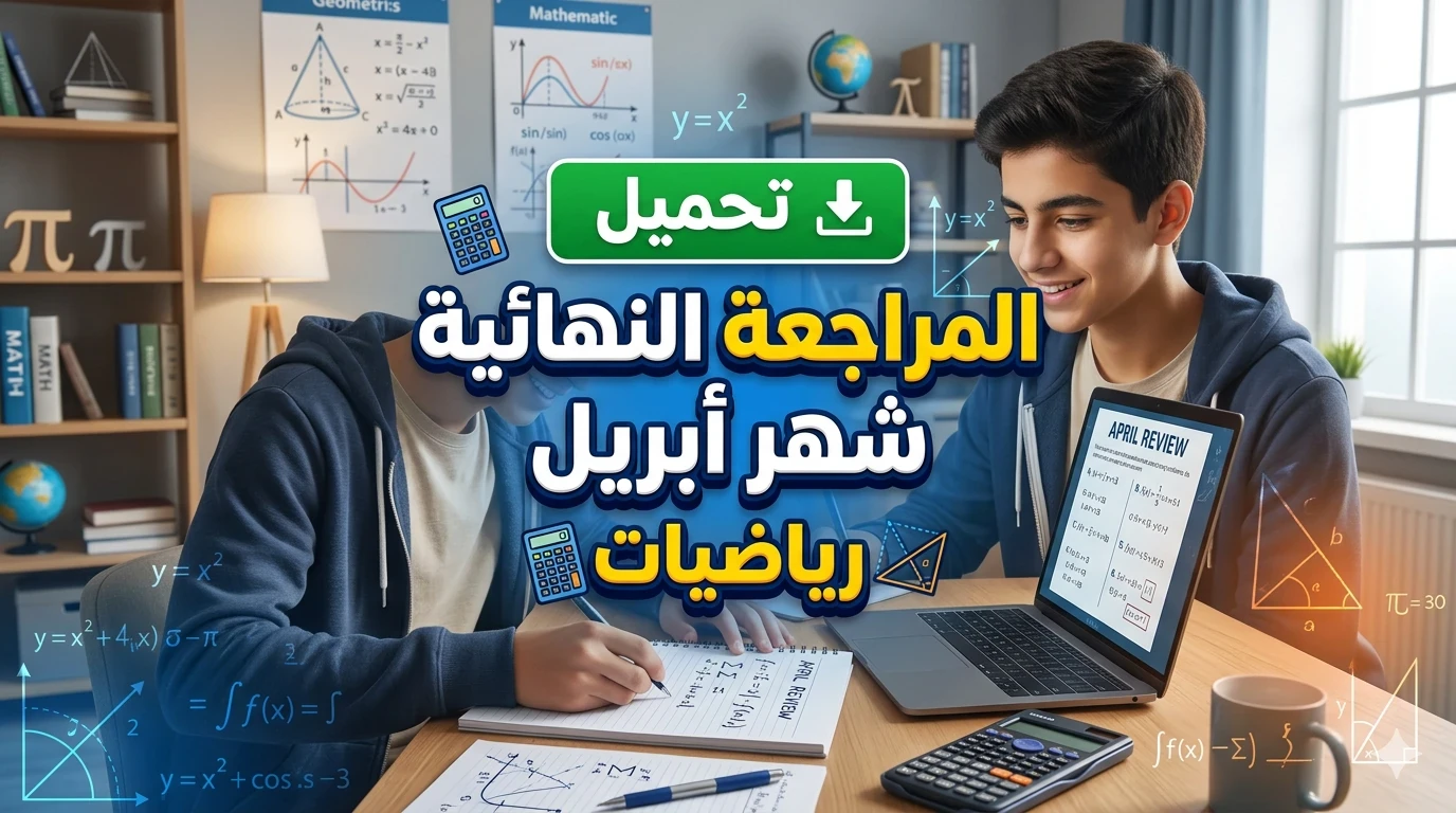 image about  تحميل مراجعة شهر أبريل رياضيات الصف الأول الإعدادي الترم الثاني PDF 2026 (نماذج متوقعة +    ومنظمة)