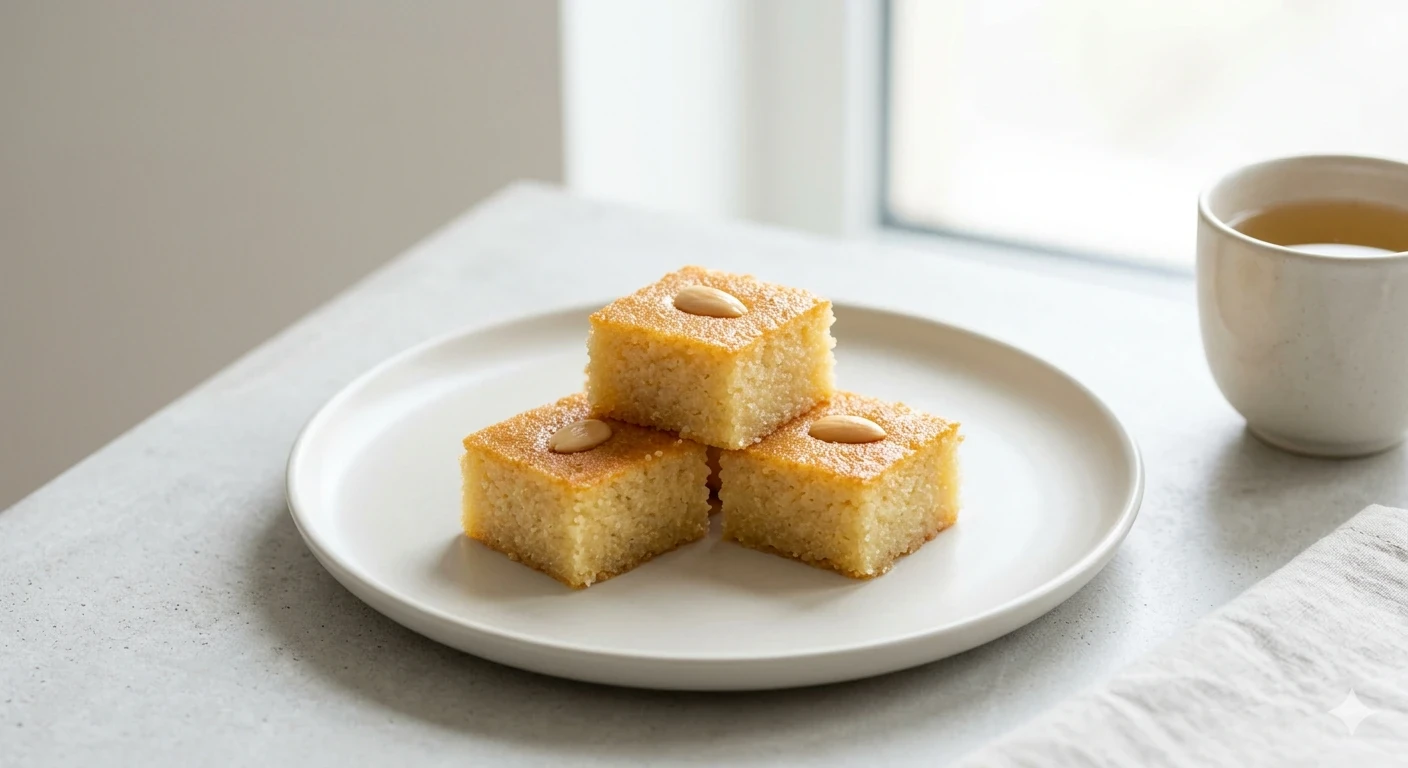 image about سر البسبوسة الناجحة: طريقة عمل البسبوسة الطرية والذهبية خطوة بخطوة مثل المحلات