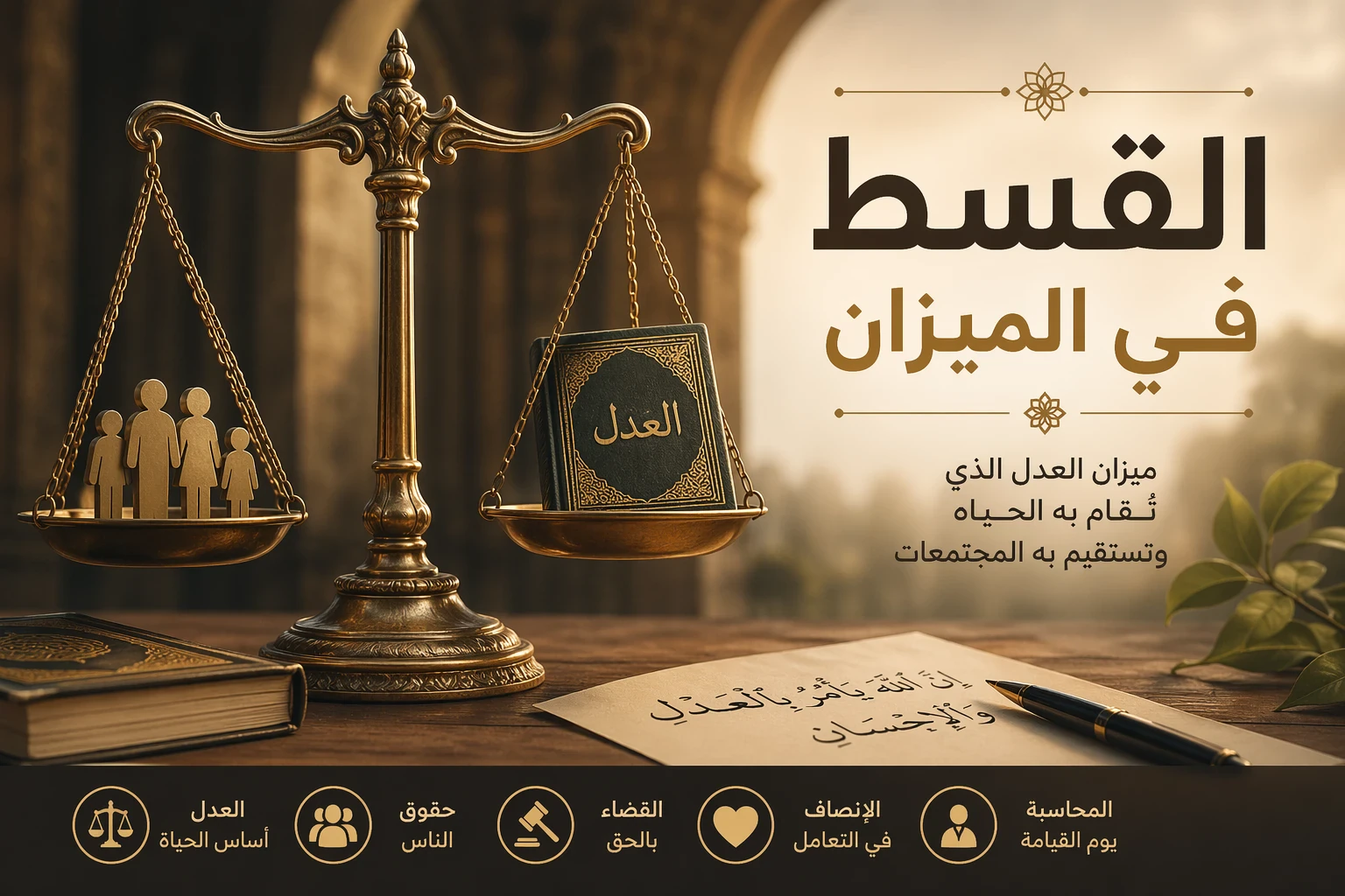 image about القسط في الميزان العدل