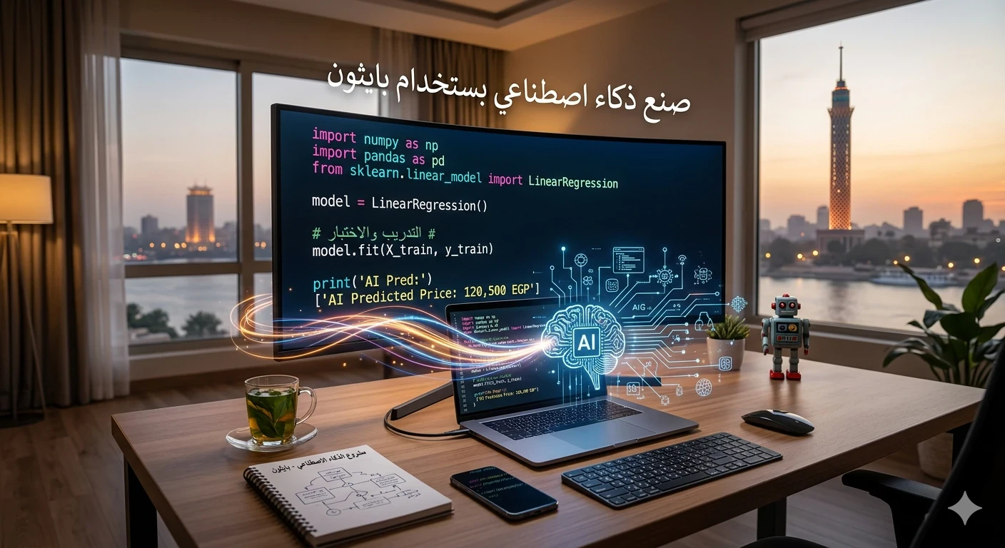 image about دليل المبتدئين: كيف تصنع نموذج ذكاء اصطناعي بسيط باستخدام بايثون...... 