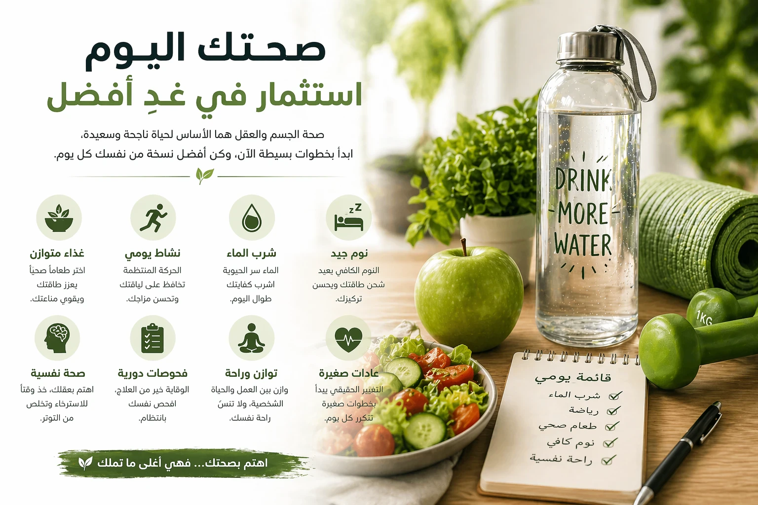 image about صحتك رأس مالك الحقيقي: كيف تبني حياة متوازنة بجسد قوي وعقل هادئ