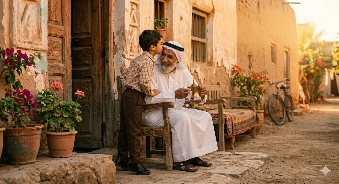 image about علم إبنك أن يقبل رأسك بدلاً من يدك..كي يتعلم الشموخ بدلاً من الإنحناء