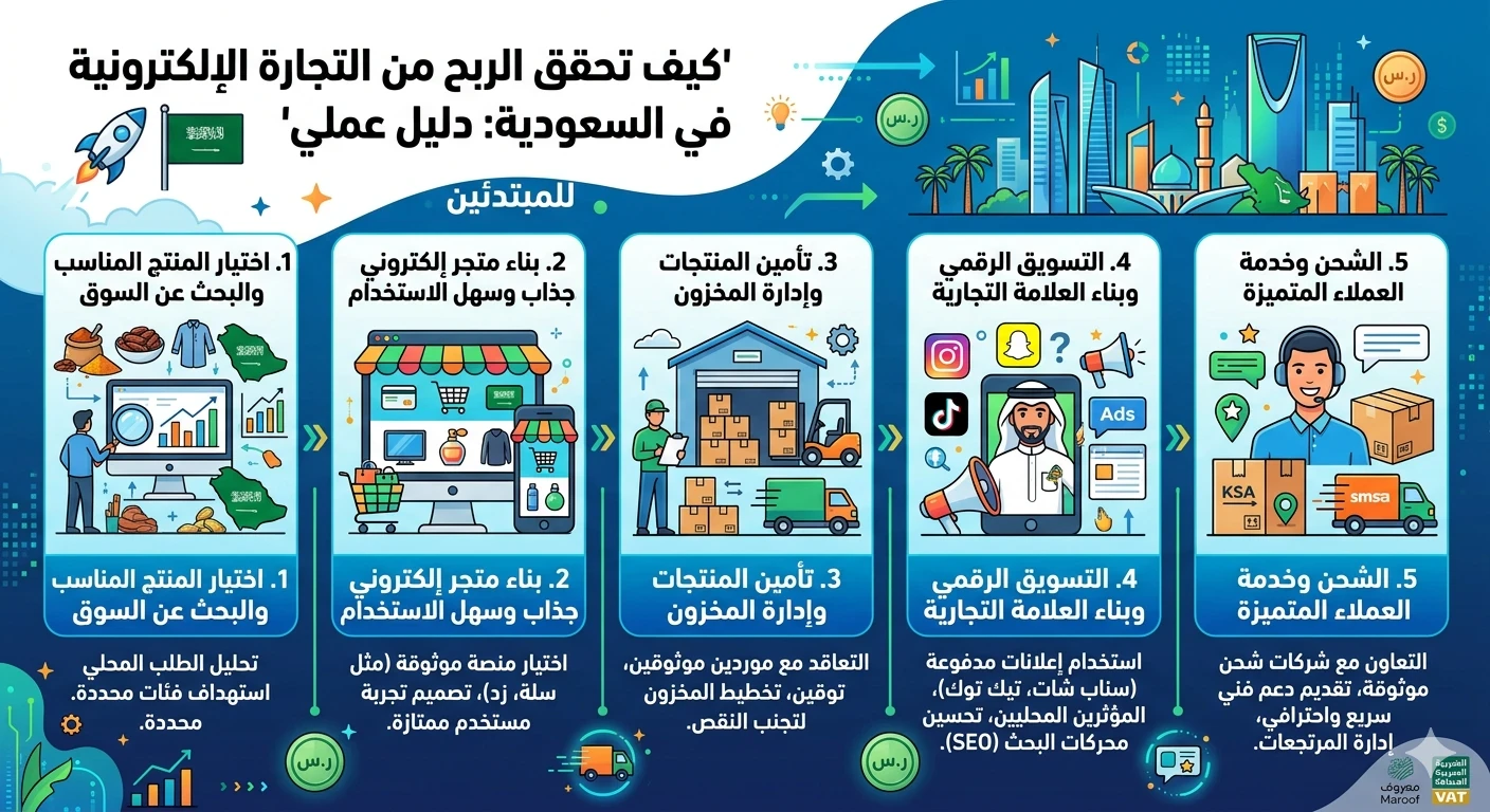 image about كيف تحقق الربح من التجارة الإلكترونية في السعودية: دليل عملي للمبتدئين