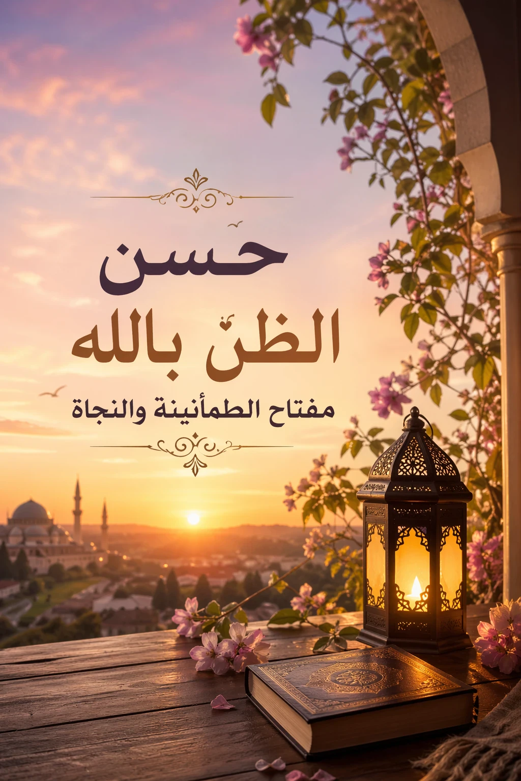 image about حسن الظن بالله مفتاح الطمأنينة والنجاة