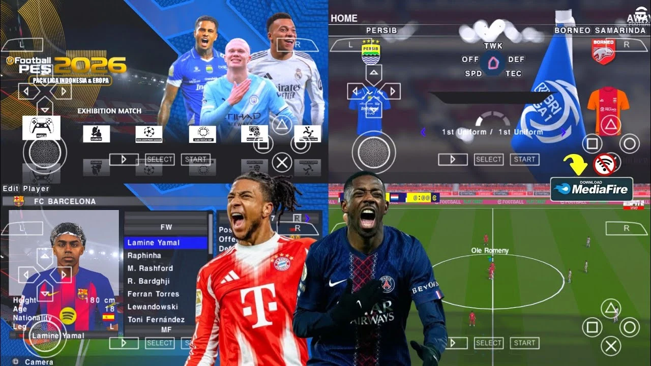 image about eFootball PES 2026 PPSSPP – PSP Iso PS5 Camera Download