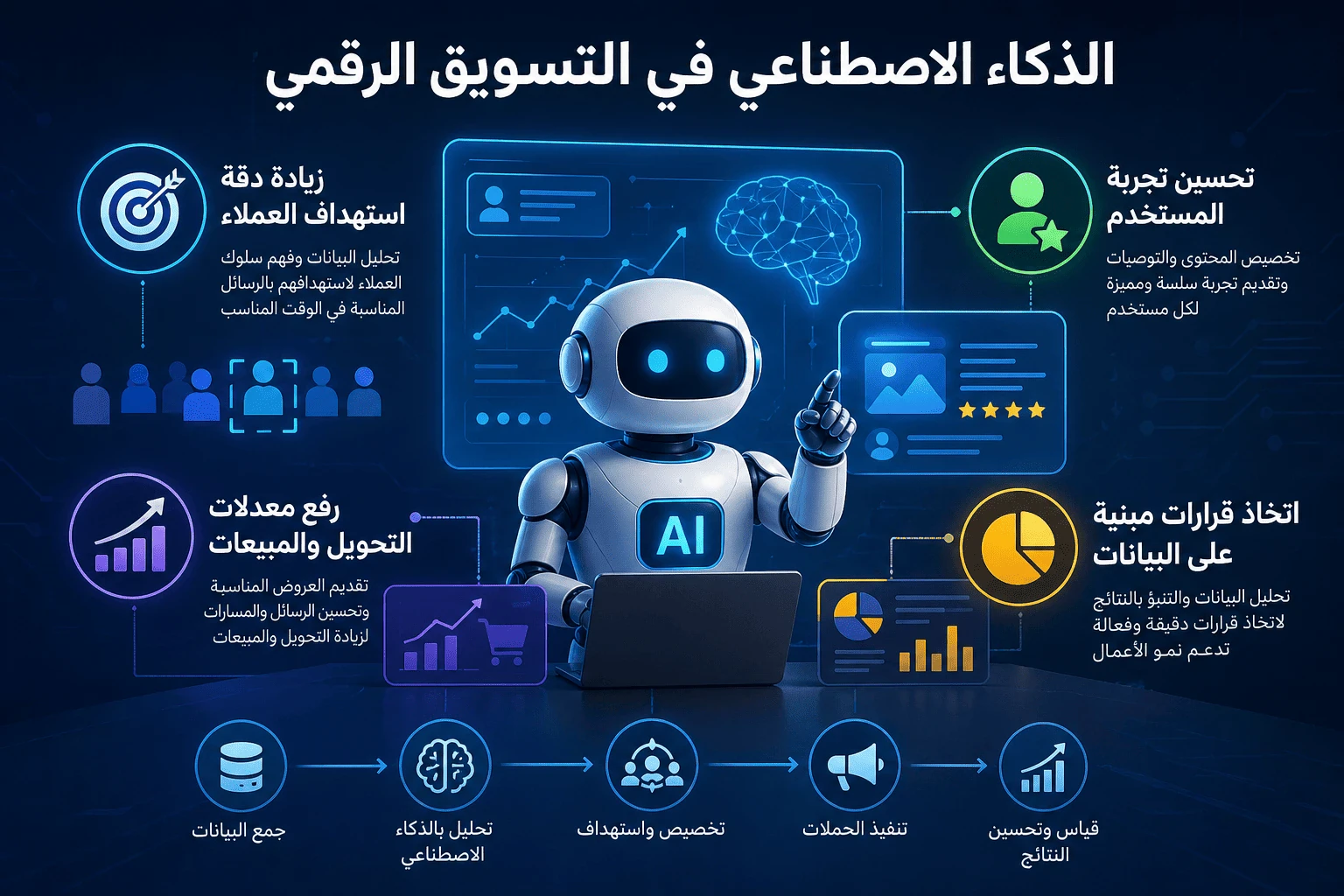 image about استخدامات الذكاء الاصطناعي في التسويق الرقمي وSEO