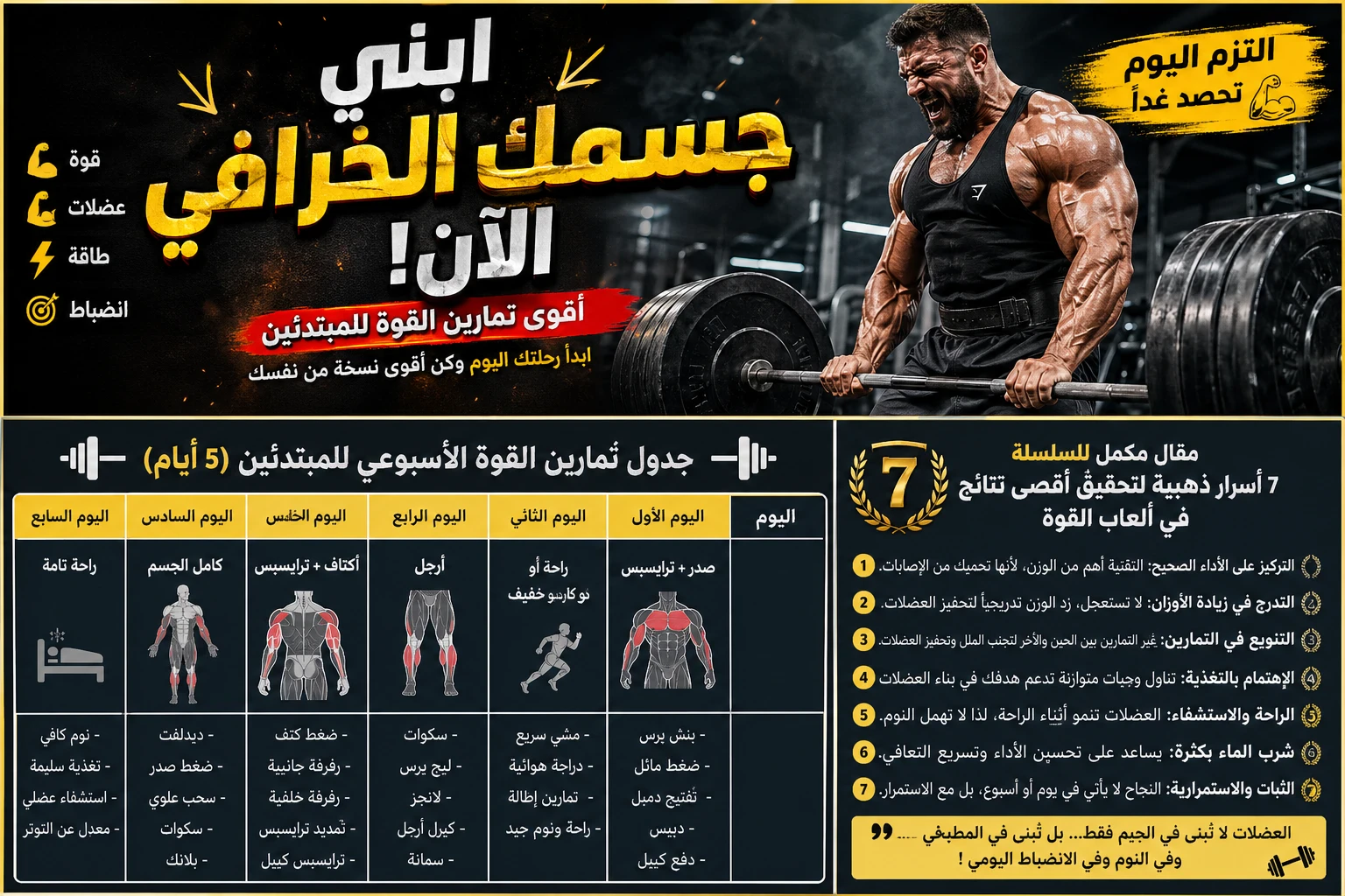 image about 🔥 أفضل ألعاب القوة لبناء جسم قوي بسرعة | دليل شامل للمبتدئين 2026 💪