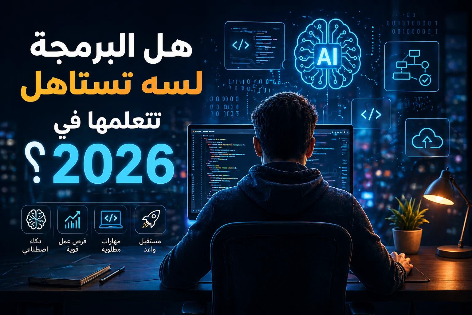 image about  هل البرمجة لسه تستاهل تتعلمها في 2026؟
