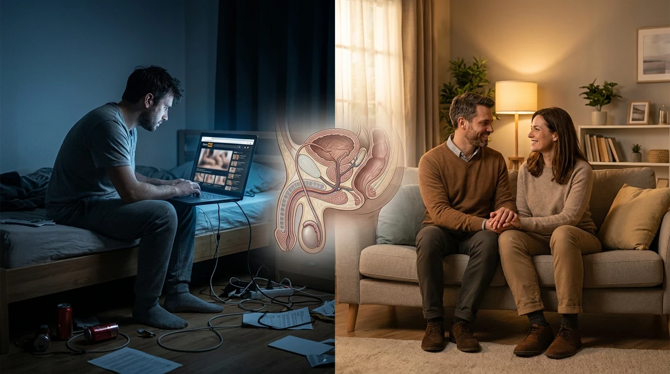 image about العلاقة بين الإباحية والعادة السرية والعلاقة الزوجية وتأثيرها على الضعف الجنسي