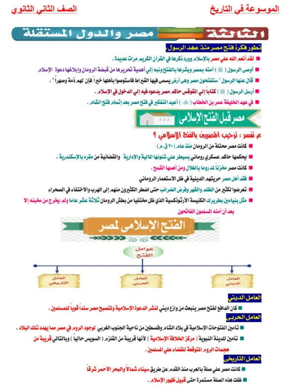 image about تحميل مذكرة الموسوعة في التاريخ للصف الثاني الثانوي الترم الثاني 2026 PDF – شرح كامل + بنك أسئلة للمراجعة النهائية