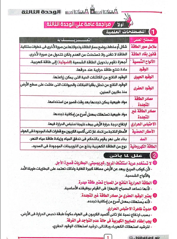 image about تحميل مذكرة امتحانات علوم الصف الرابع الابتدائي الترم الثاني 2026 PDF – مراجعة شاملة + أقوى التدريبات على المنهج