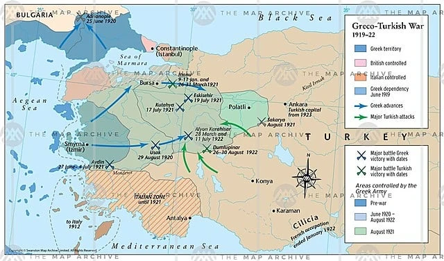 image about الحرب اليونانية–التركية (1919–1922): صراع تفكيك الإمبراطورية العثمانية