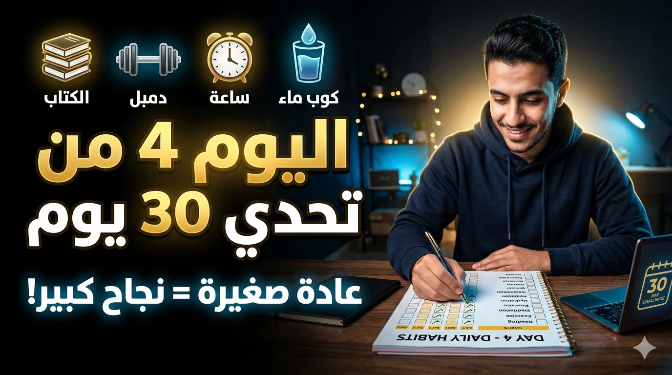 image about اليوم 4 من تحدي 30 يوم: اعمل عادة صغيرة… هتغيّر حياتك الكبيرة