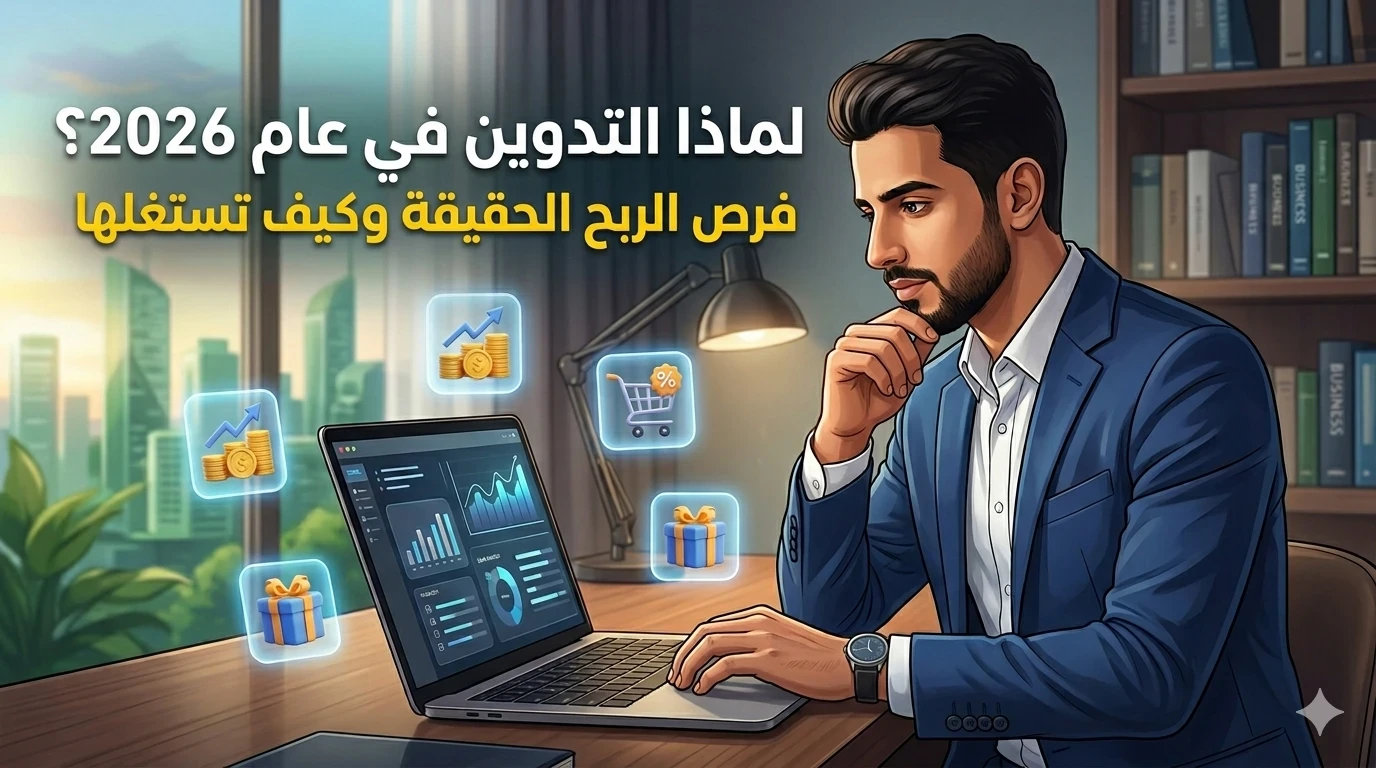 image about أسرار الربح من التدوين» كيف تجعل مدونتك مصدراً للدخل السلبي في 2026؟