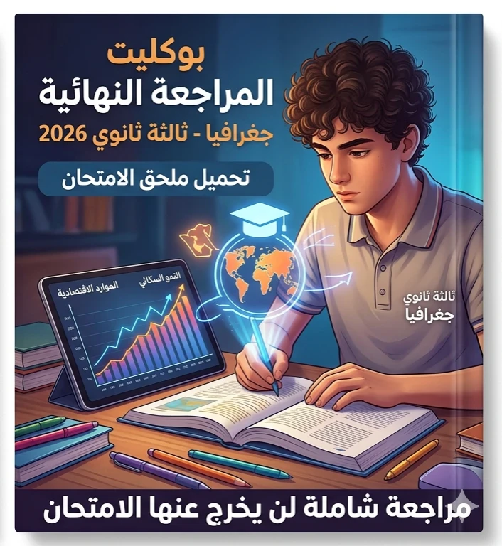 image about ⚠️ تحميل بوكليت الامتحان في الجغرافيا ثالثة ثانوي 2026 PDF | أقوى مراجعة نهائية شاملة تضمن لك الدرجة النهائية