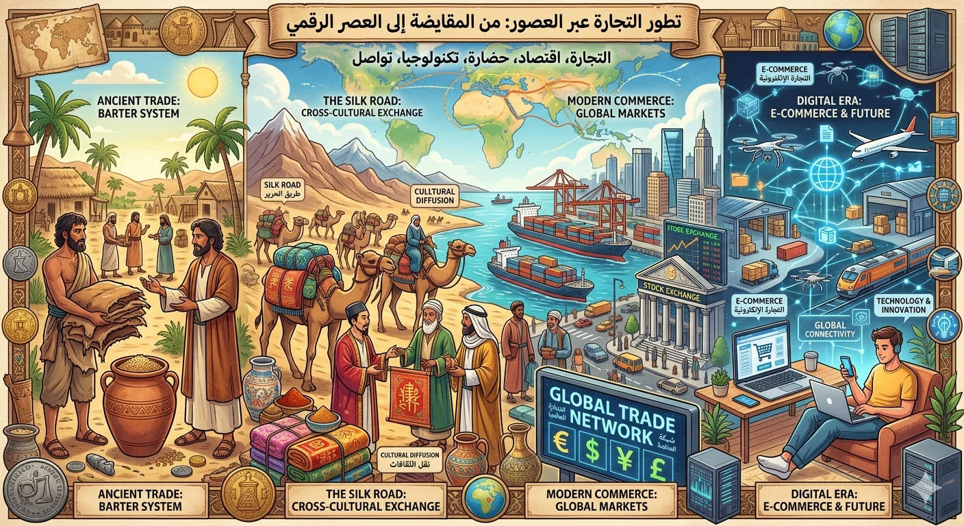 image about التجارة شريان الحياة الاقتصادية وجسر التواصل بين الشعوب