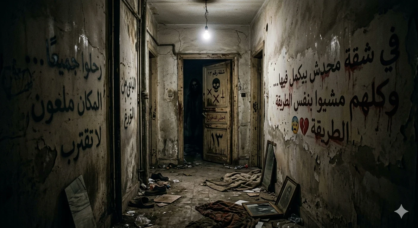 image about 🚪 الباب اللي بيخبط لوحده… سر الشقة رقم 7!