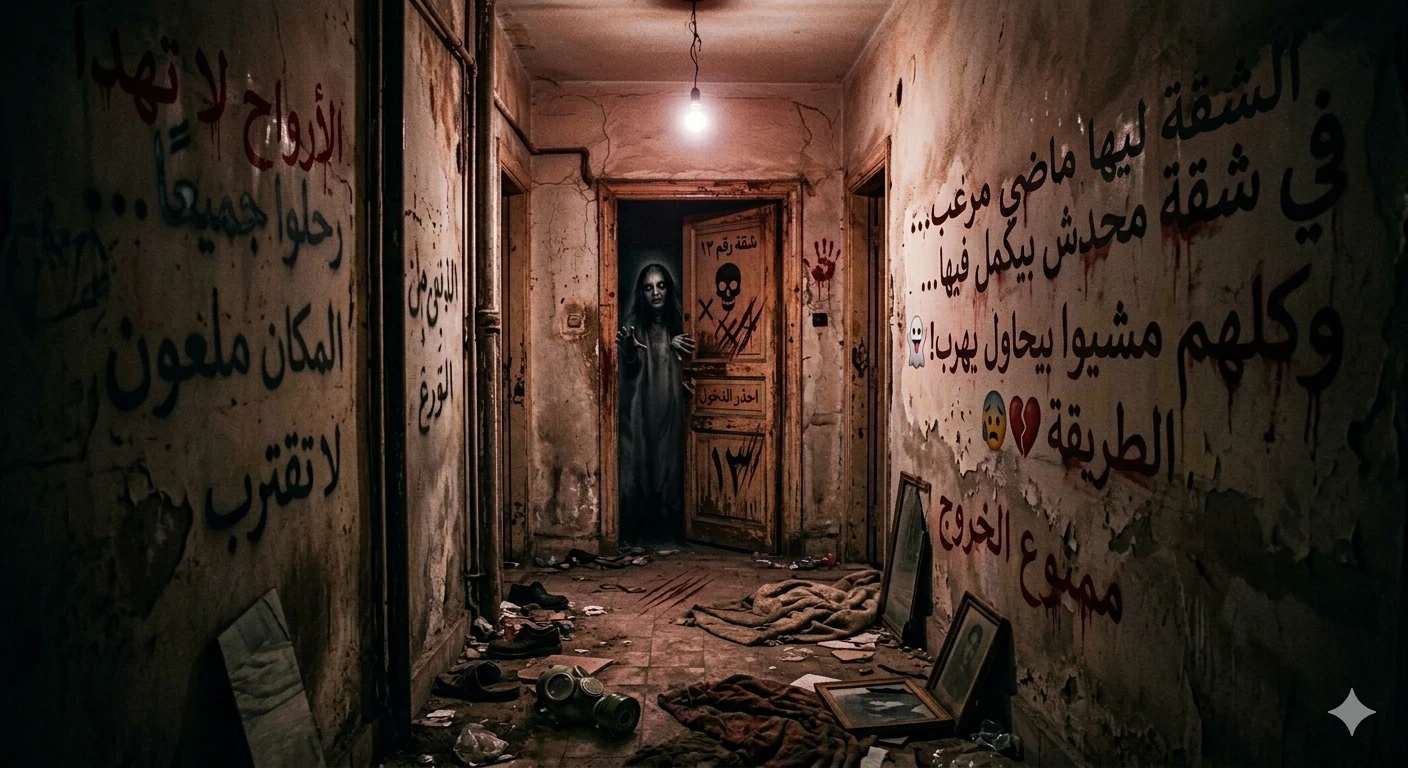 image about 🚪 الباب اللي بيخبط لوحده… سر الشقة رقم 7!