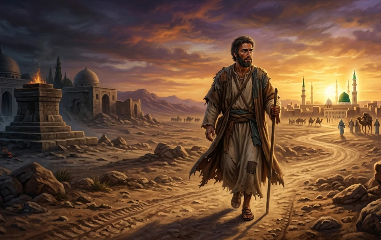image about سلمان الفارسي: رحلة البحث عن الحقيقة من ظلمات النار إلى نور الإسلام