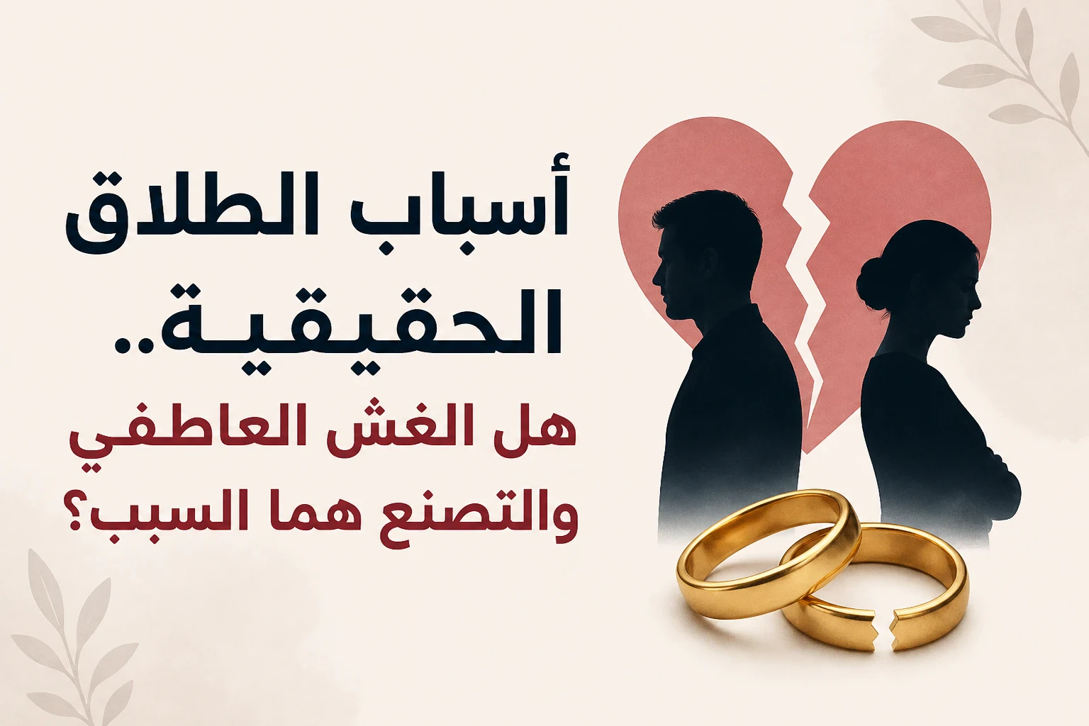 image about أسباب الطلاق الحقيقية.. هل الغش العاطفي والتصنع هما السبب؟