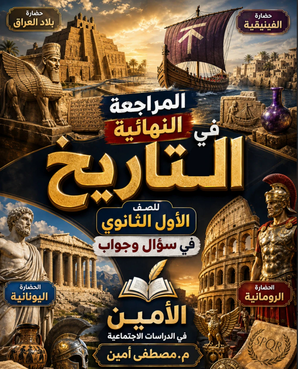 image about تحميل المراجعة النهائية في التاريخ للصف الأول الثانوي الترم الثاني 2026 PDF: سؤال وجواب بالإجابات