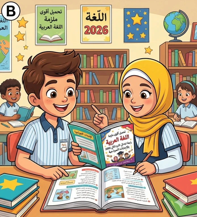 image about 📥 تحميل أقوى ملزمة اختبارات اللغة العربية رابعة ابتدائي الترم الثاني 2026 PDF بالإجابات النموذجية (نماذج امتحانات متوقعة بنسبة 100%)