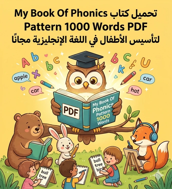 image about 📘 تحميل كتاب My Book Of Phonics Pattern (1000 Words) PDF مجانًا لتأسيس الأطفال في اللغة الإنجليزية بطريقة سهلة وممتعة