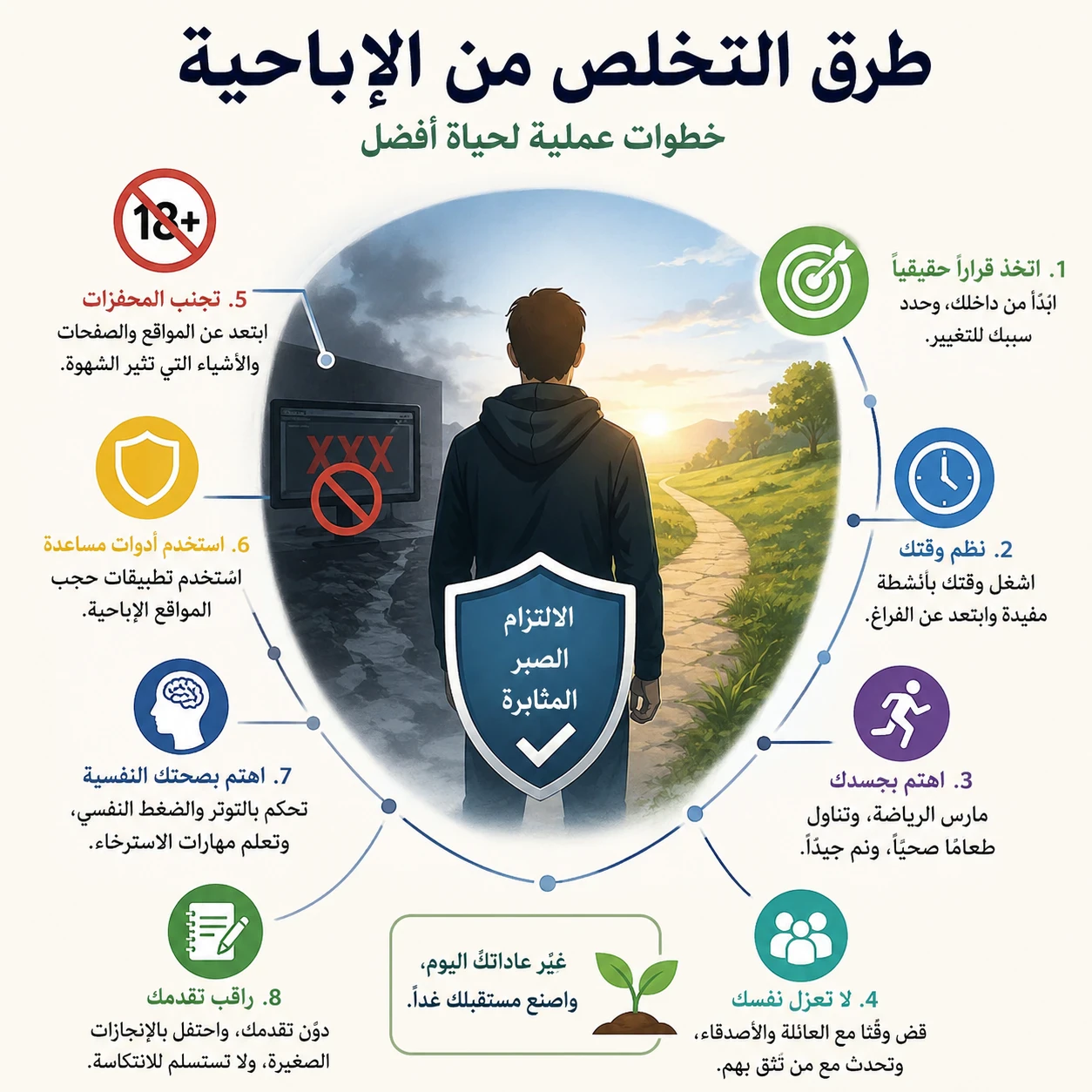 image about طرق التخلص من الإباحية وبناء حياة أكثر توازنًا