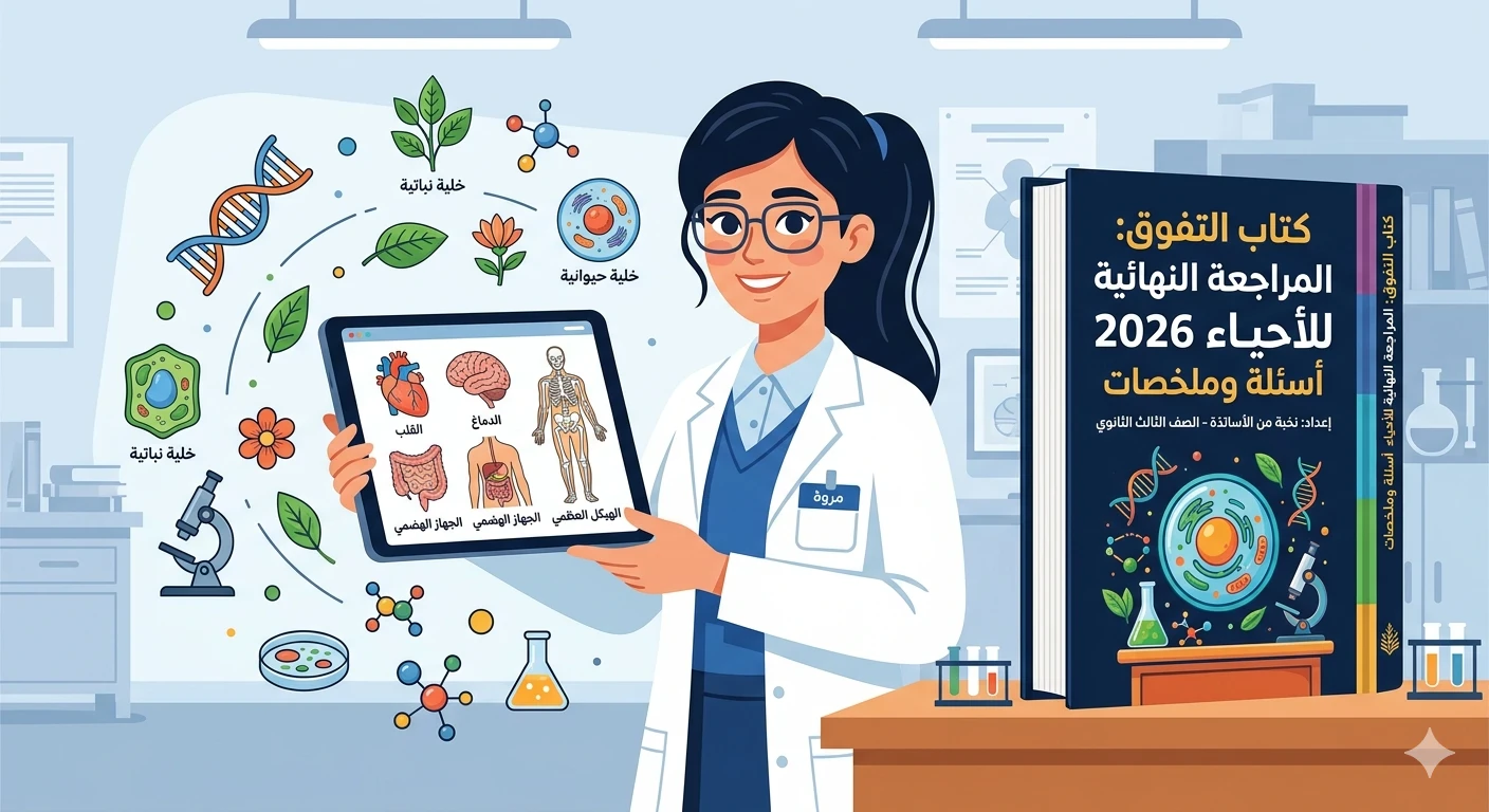 image about 📔 تحميل كتاب التفوق مراجعة نهائية أحياء للصف الثالث الثانوي 2026 PDF – أقوى مراجعة وأسئلة لن يخرج عنها الامتحان