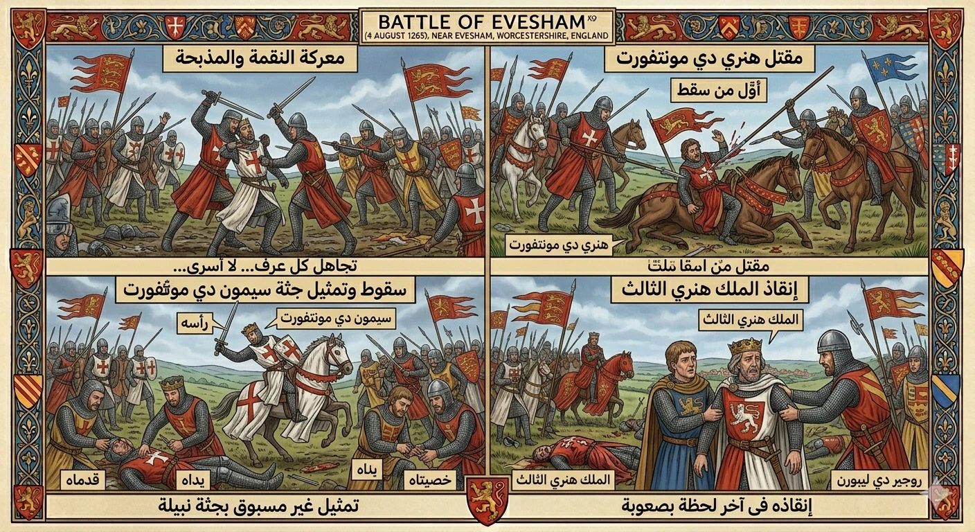 image about معركة إيفشام 1265.. مذبحة انهت ثورة سيمون دي مونتفورت