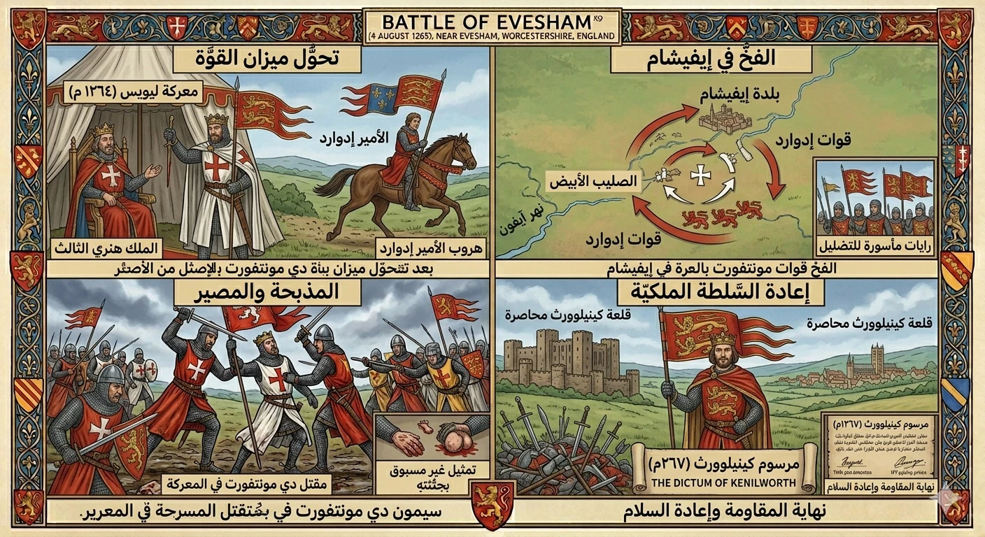 image about معركة إيفشام 1265.. مذبحة انهت ثورة سيمون دي مونتفورت